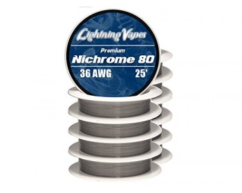 Bobina Nichrome 80 7,5 Metros 34/36 AWG - Lightning Vapes Bobina Nichrome 80 7,5 Metros 34/36 AWG - Lightning Vapes